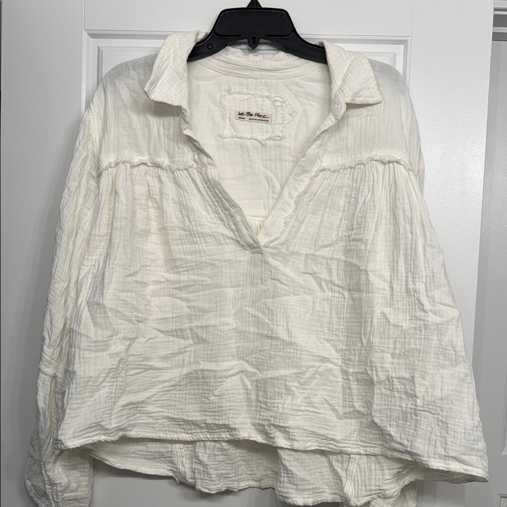 Free People- We The Free Yucca Double Cloth Top